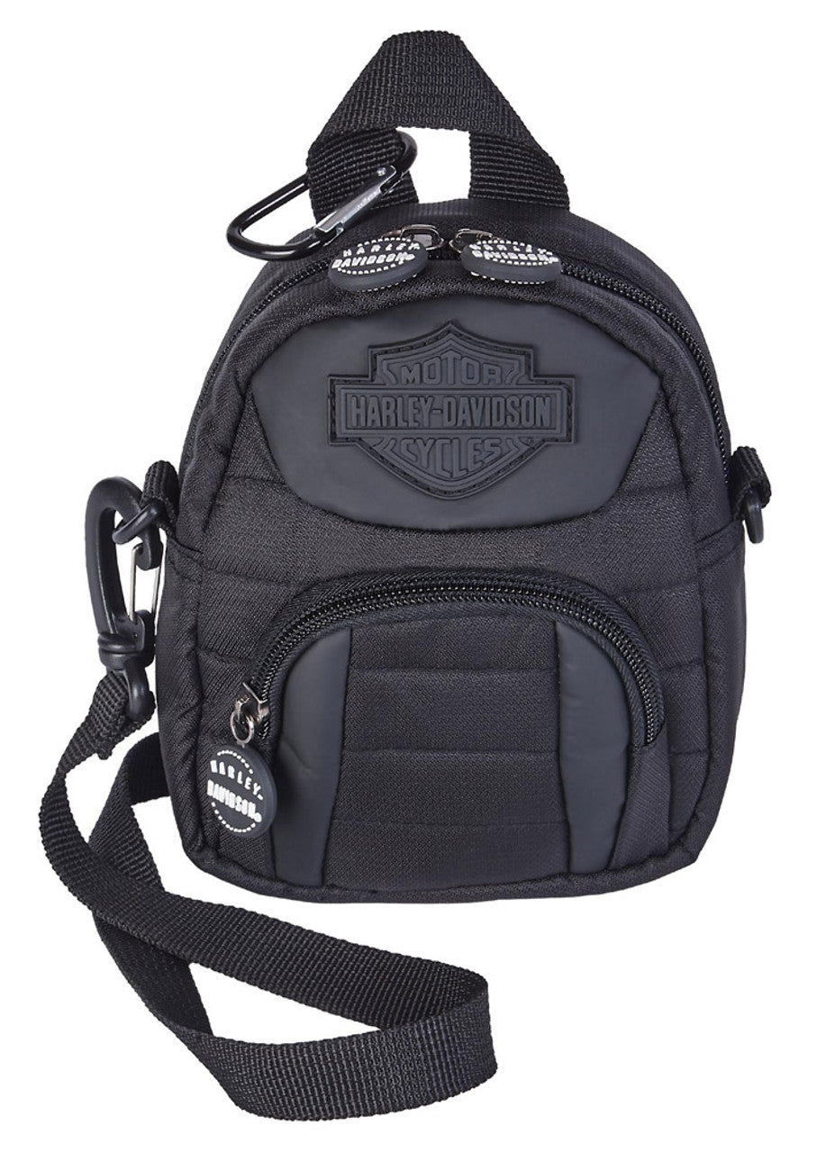 Harley-Davidson Women's Midnight Rider Leather Convertible Backpack - Black  - The Bikers' Den